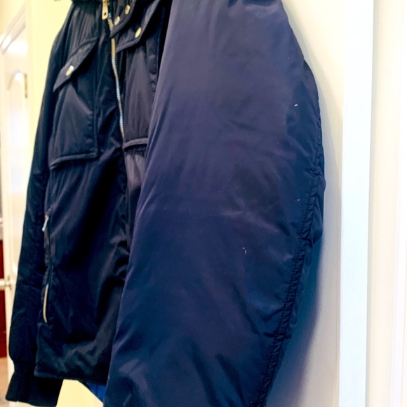 Moncler men’s navy puff shearling jacket - Picture 2 of 9